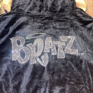 Dolls Kill x Bratz velour cropped jacket and pants set size XXL